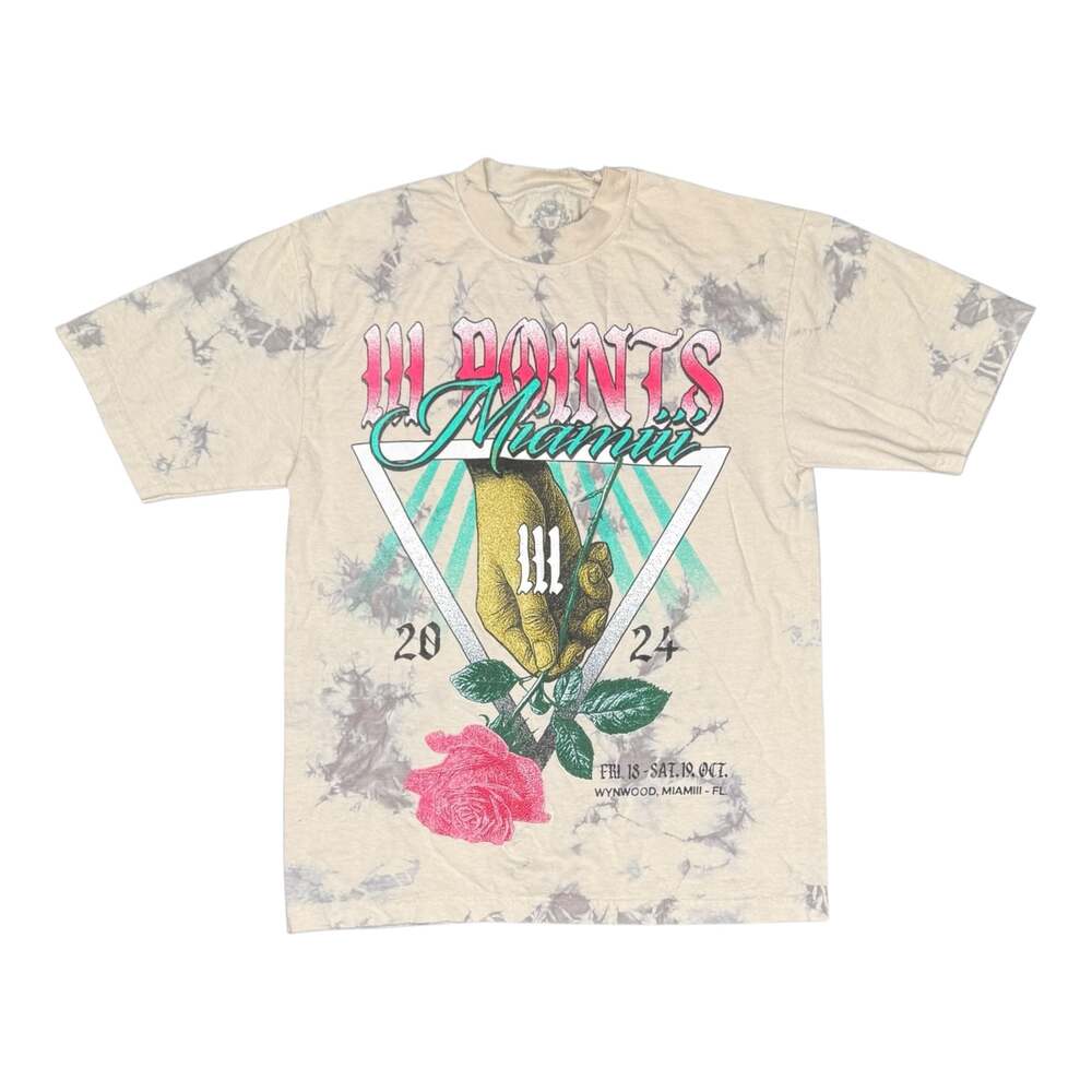 III Points Miami 2024 Festival Lineup Graphic T-Shirt Small